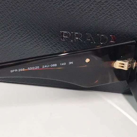 New Authentic Prada PR 20ZS Dark Brown Oval Ladies Sunglasses – 2AU06B 53 Prada PR 20ZS Sunglasses | FREE Shipping - Go-Optic.com main image 4